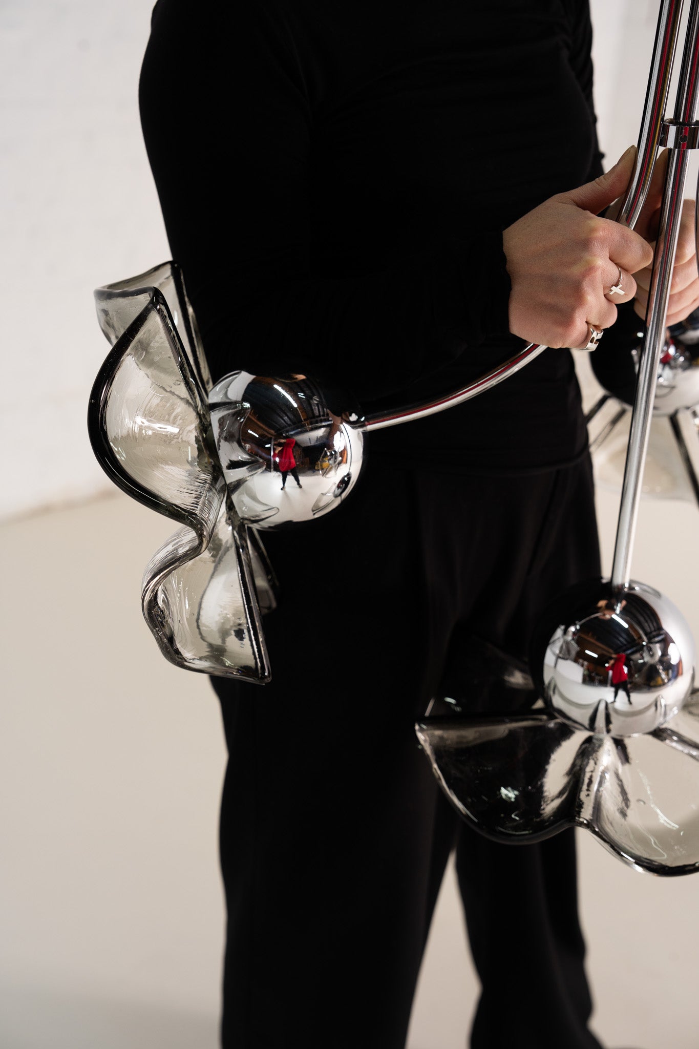 SILVER & GLASS TRIPLET HANGLAMP