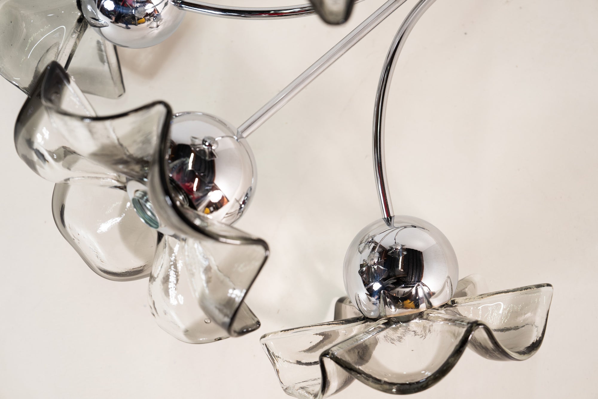 SILVER & GLASS TRIPLET HANGLAMP