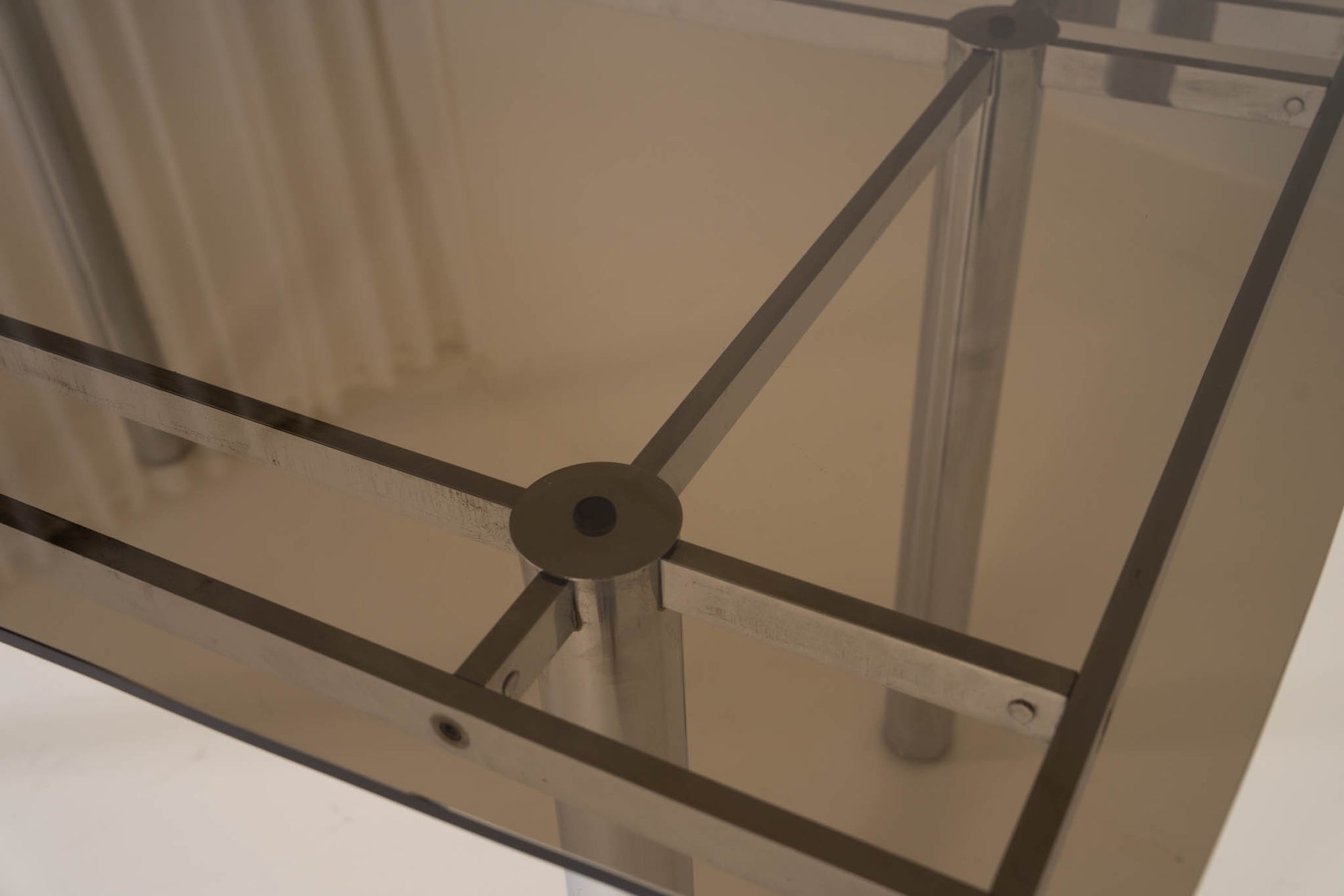 1970s Smoked Glass Dining Table