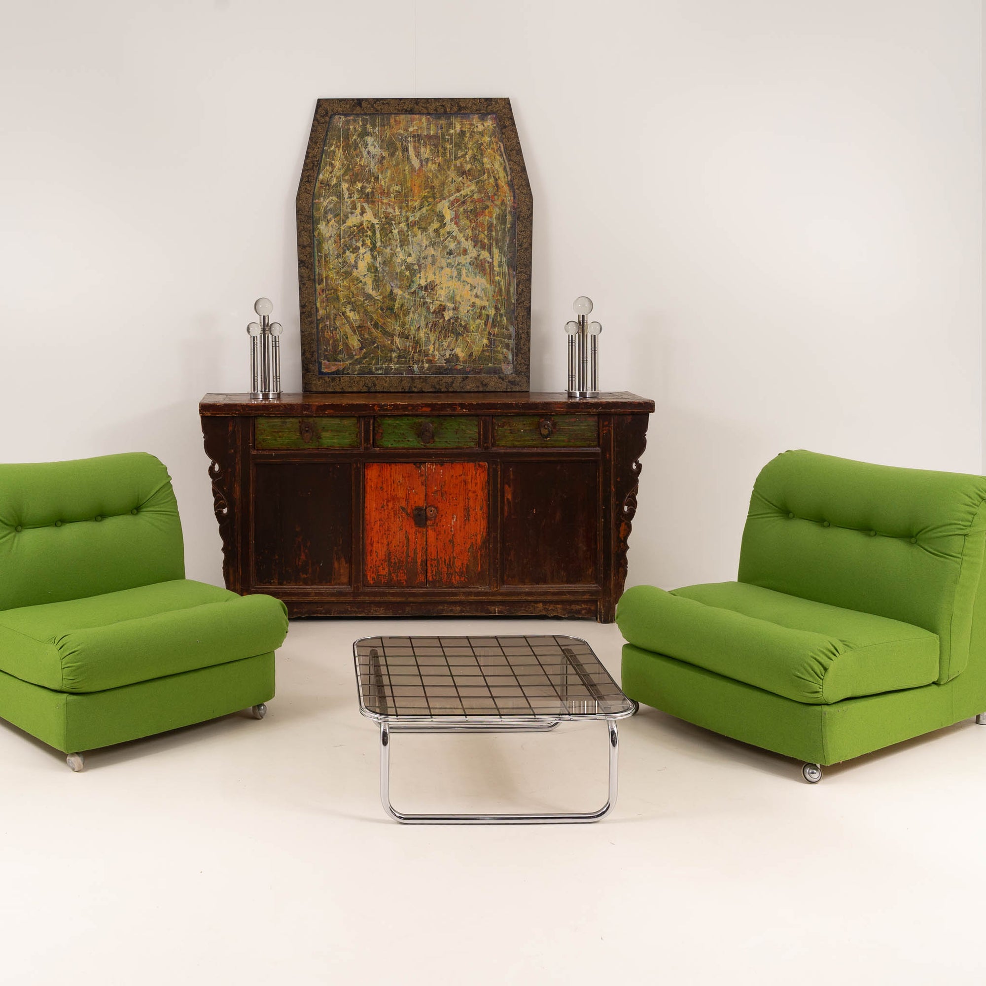 Vintage Low Lounge Chair – Reupholstered