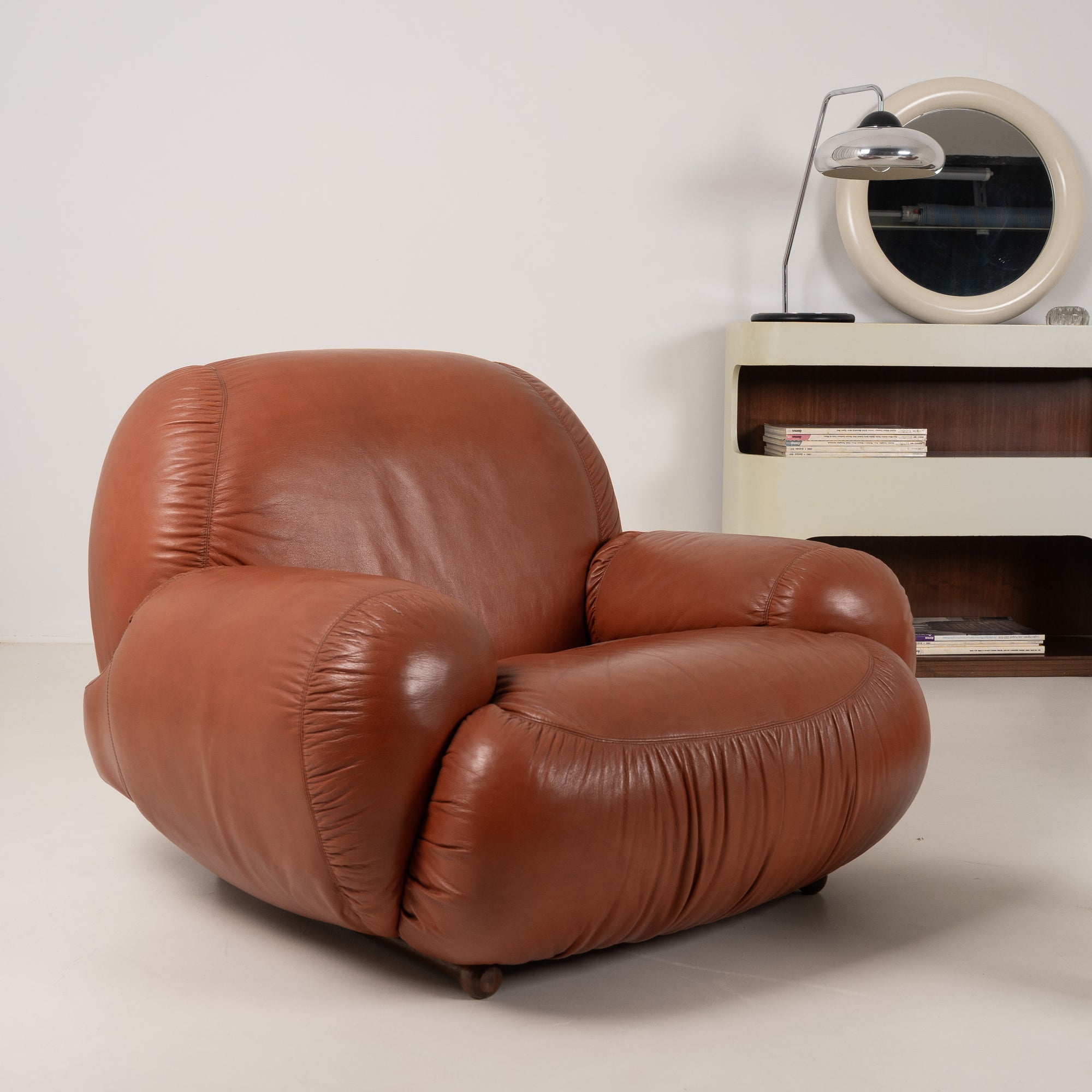 Italian Leather Lounge Chair